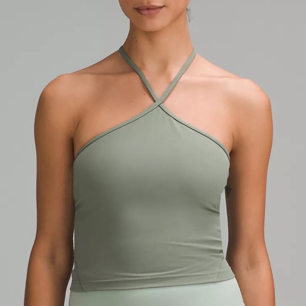 Lululemon Align T-Strap Tank Top Light Support A/B Cup (Grey Eucalyptus)